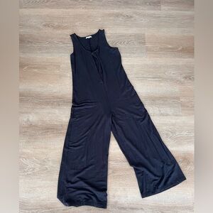 Z supply wide leg jumpsuit with buttons